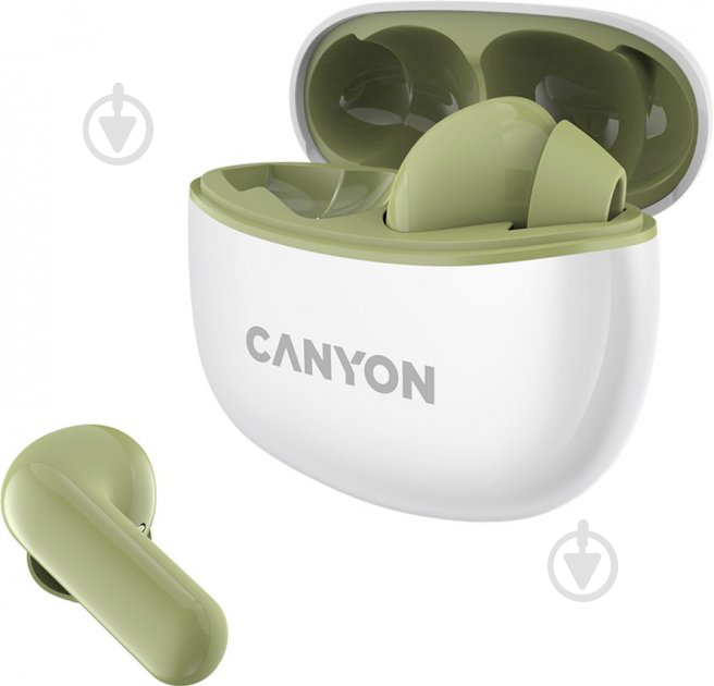 Навушники Canyon TWS-5 Bluetooth green (CNS-TWS5GR) - фото 1