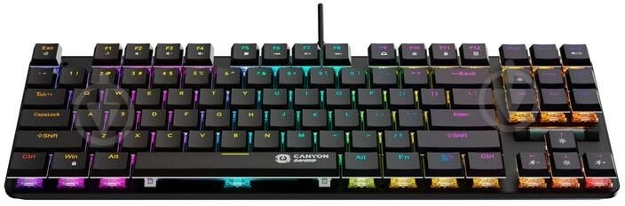 Клавиатура Canyon Cometstrike GK-50 RGB TKL ENG/UKR (CND-SKB50-US) black - фото 3