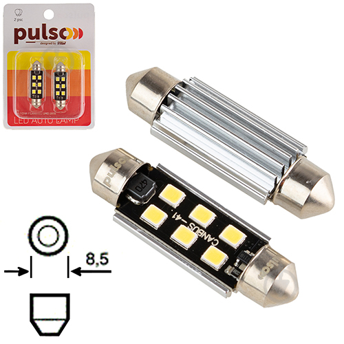 Автолампа світлодіодна PULSO C5W 2,7 Вт 2 шт.(LP-41C5W (352)) - фото 1