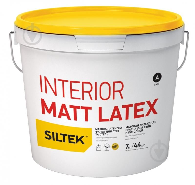 Краска латексная Siltek Interior Matt Latex База А глубокий мат белый 7 кг - фото 1