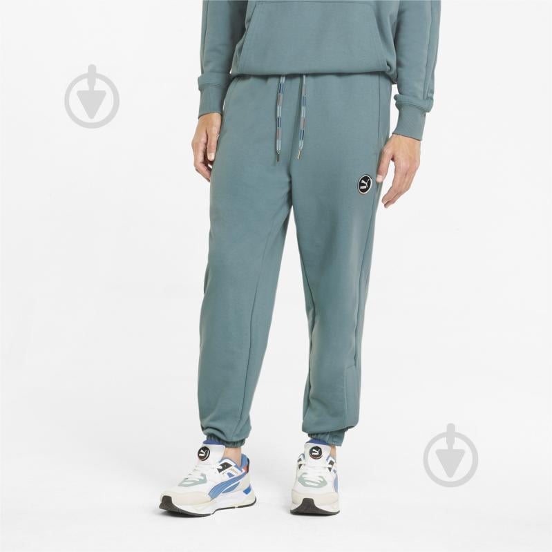 Штани Puma T7 GO FOR Sweatpants TR 53417650 р. L бірюзовий - фото 1