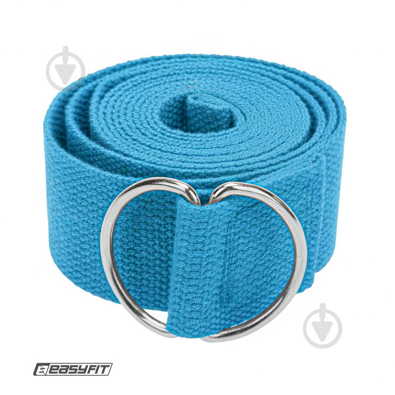Ремень для йоги EasyFit светло-голубой - фото 2 Ремень для йоги EasyFit светло-голубой - фото 2