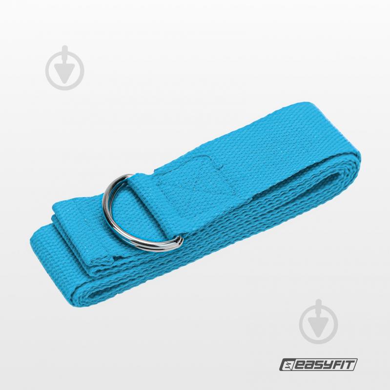 Ремень для йоги EasyFit светло-голубой - фото 3 Ремень для йоги EasyFit светло-голубой - фото 3