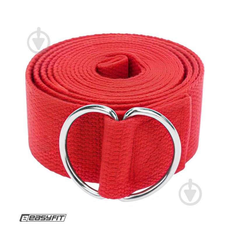 Ремінь для йоги EasyFit червоний - фото 1 Ремінь для йоги EasyFit червоний - фото 1