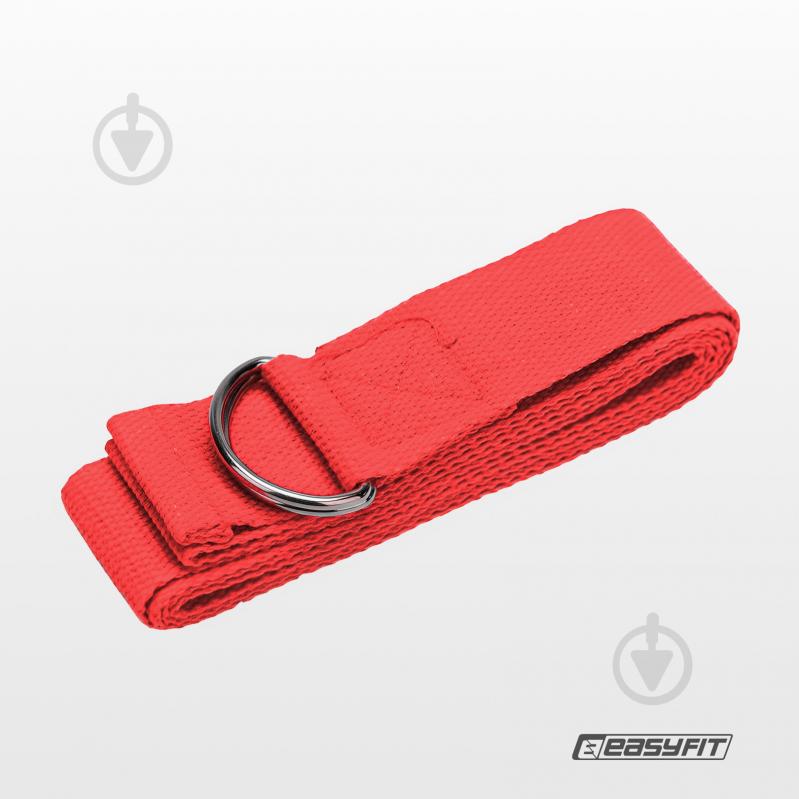 Ремінь для йоги EasyFit червоний - фото 3 Ремінь для йоги EasyFit червоний - фото 3