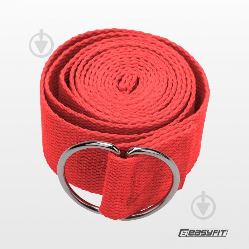 Ремінь для йоги EasyFit червоний - фото 4 Ремінь для йоги EasyFit червоний - фото 4