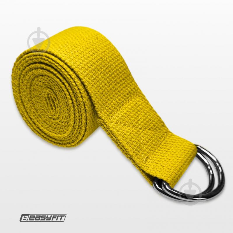 Ремінь для йоги EasyFit жовтий - фото 4 Ремінь для йоги EasyFit жовтий - фото 4