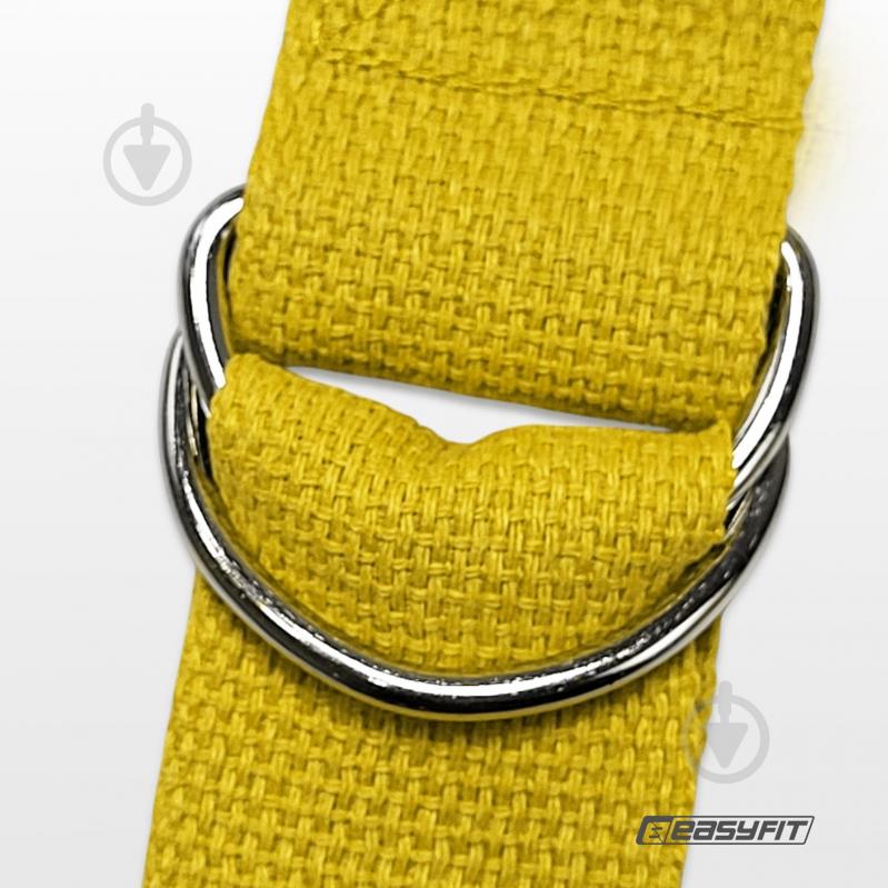 Ремінь для йоги EasyFit жовтий - фото 7 Ремінь для йоги EasyFit жовтий - фото 7