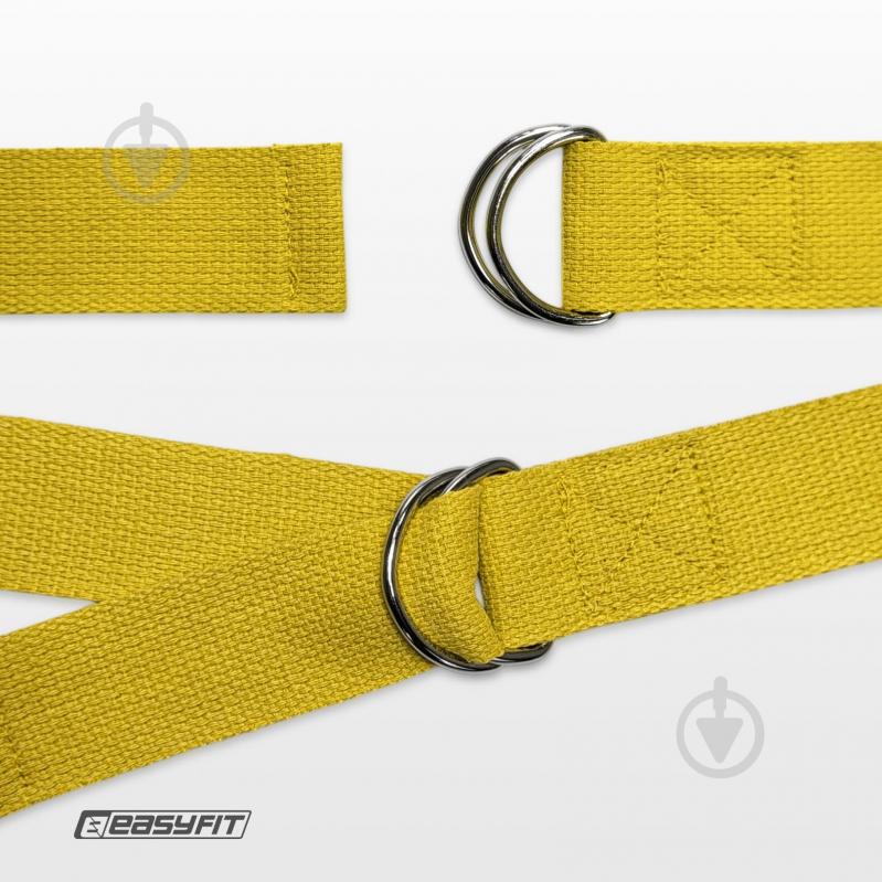 Ремінь для йоги EasyFit жовтий - фото 8 Ремінь для йоги EasyFit жовтий - фото 8