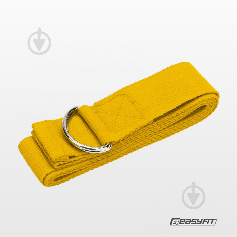 Ремень для йоги EasyFit желтый - фото 3