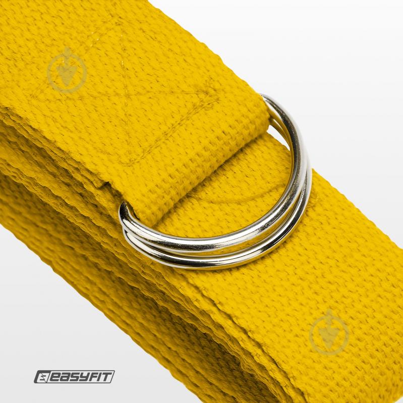 Ремень для йоги EasyFit желтый - фото 5