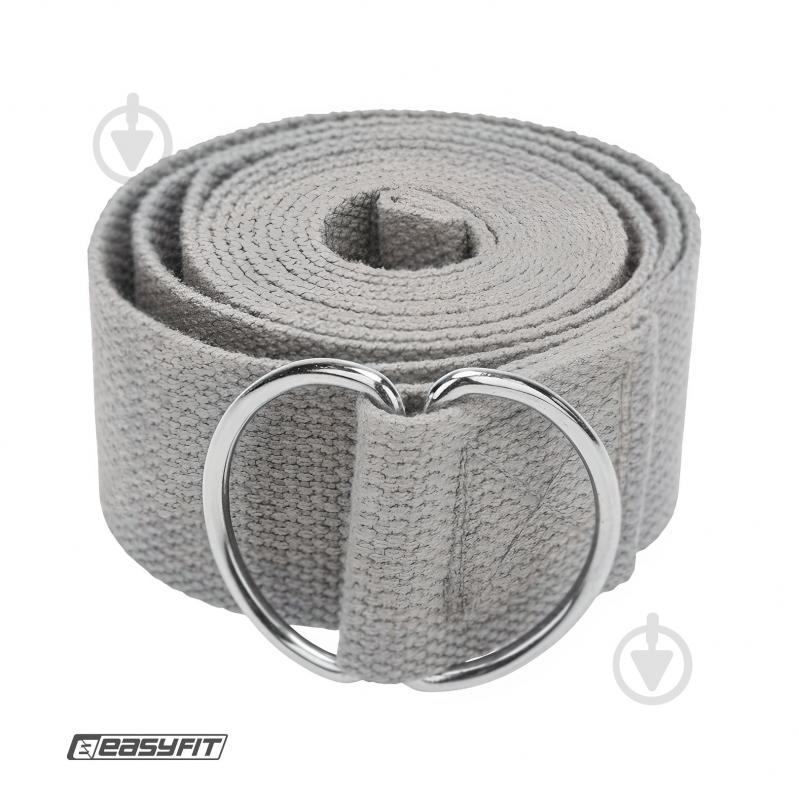Ремень для йоги EasyFit серый - фото 2