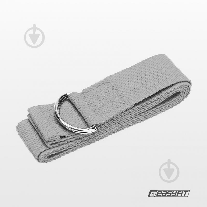 Ремень для йоги EasyFit серый - фото 3