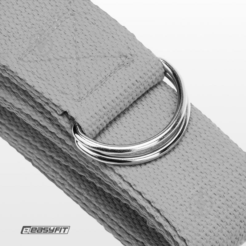 Ремень для йоги EasyFit серый - фото 5