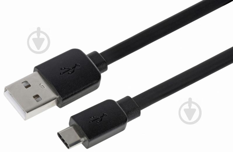 Кабель 2E USB-USB-C 1 м чорний (2E-CCTPVC-1MBL) - фото 1