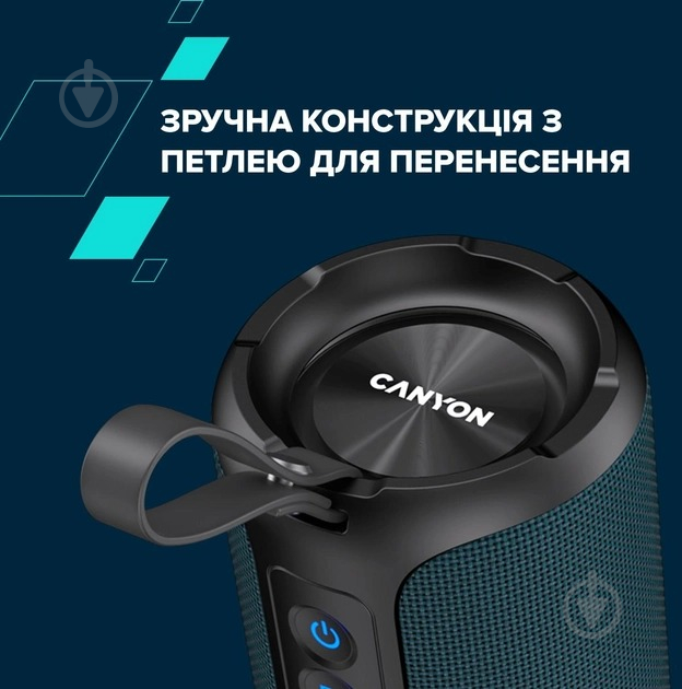 Портативна колонка Canyon OnMove 15 EQ TWS IPX6 2.0 dark blue (CNE-CBTSP15BK) - фото 8