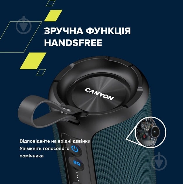 Портативна колонка Canyon OnMove 15 EQ TWS IPX6 2.0 dark blue (CNE-CBTSP15BK) - фото 9