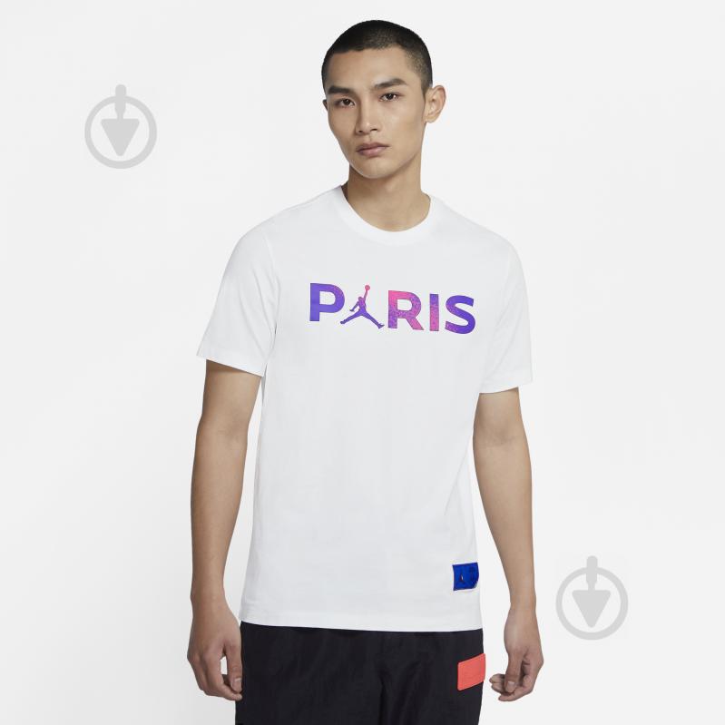 Футболка Nike M J PSG WORDMARK TEE CZ0797-100 р.S білий - фото 3