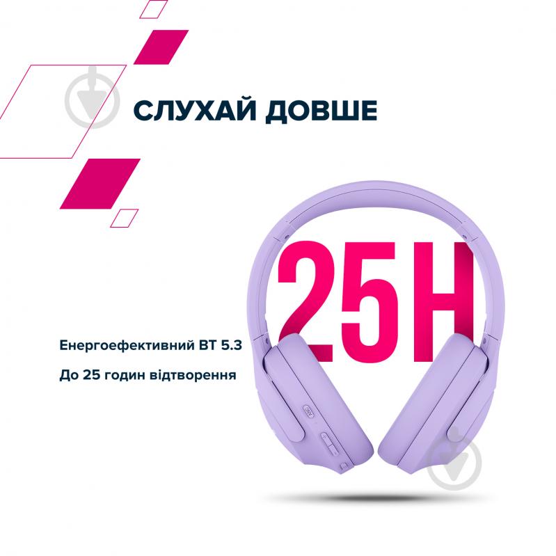 Наушники Canyon OnRiff 10 ANC Bluetooth purple (CNS-CBTHS10PU) - фото 9