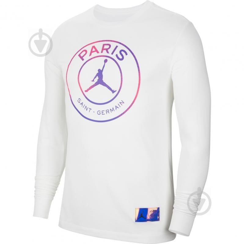 Футболка Nike M J PSG LS TEE CZ0792-100 р.M белый - фото 1