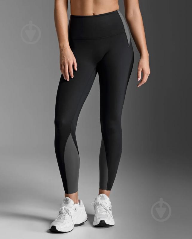 Лосины 2XU Contour Hi-Rise Compression Tights WA7334b_BLK/BLK р.XL черный - фото 1