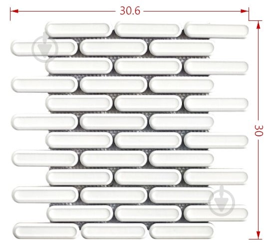 Мозаика Intermatex DUBLIN WHITE GLOSS 30х30,6 см - фото 2