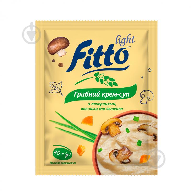 Крем-суп Fitto Light Грибний з печерицями та зеленню 40 г 40 г - фото 1