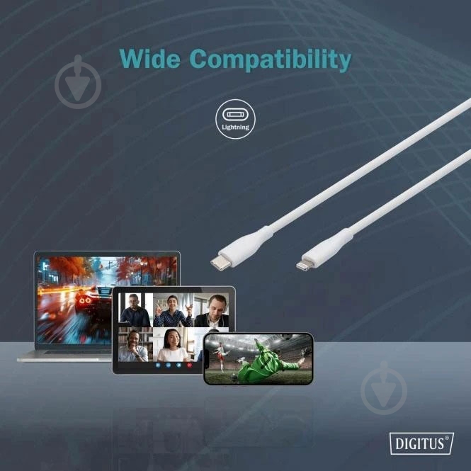 Кабель Digitus 1 м білий (AK-600110-010-W) - фото 7 Кабель Digitus 1 м білий (AK-600110-010-W) - фото 7