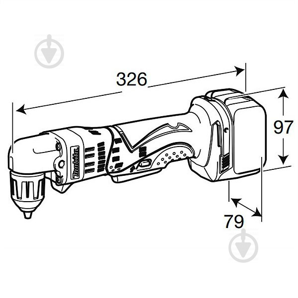 Дриль кутовий Makita BDA351Z - фото 2