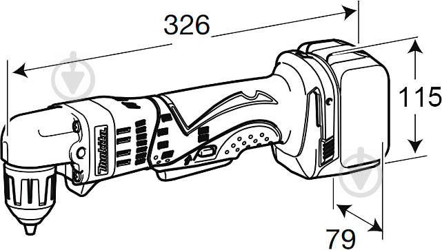 Дриль кутовий Makita DDA351Z - фото 3