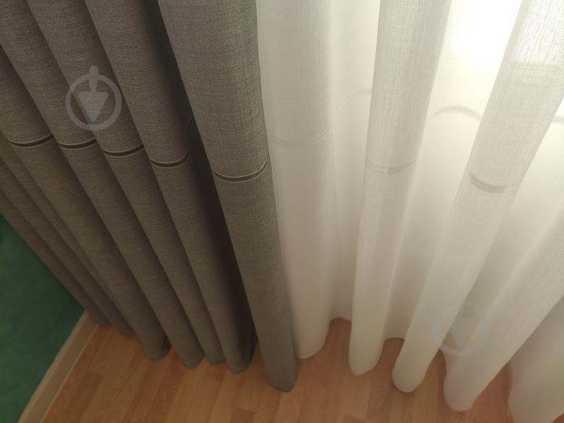 Комплект штор Плотная с мережкой 800x265 белый Декор-ін - фото 2 Комплект штор Плотная с мережкой 800x265 белый Декор-ін - фото 2