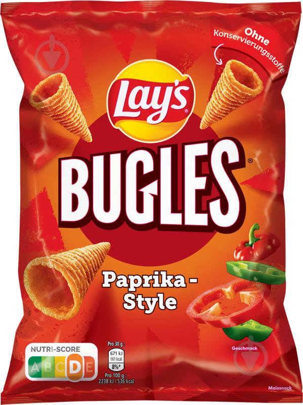 Чипси Lay's кукурудзяні Bugles Paprika 95 г - фото 1