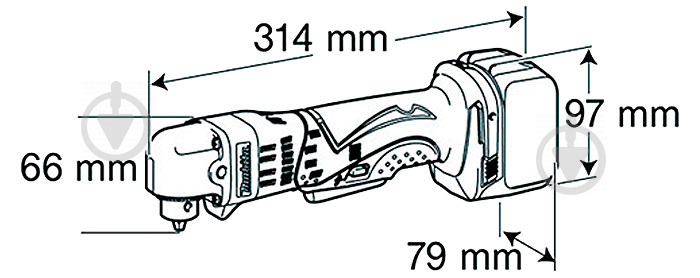 Дриль кутовий Makita DDA340Z - фото 4