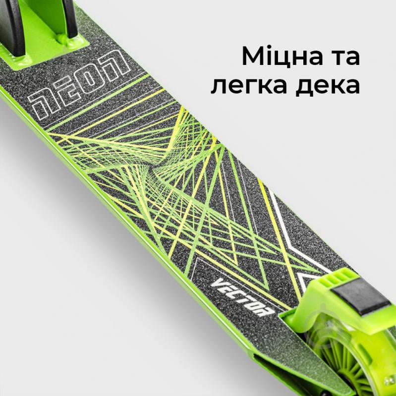 Самокат Neon детский двухколесный Vector зеленый NT05G2 - фото 7