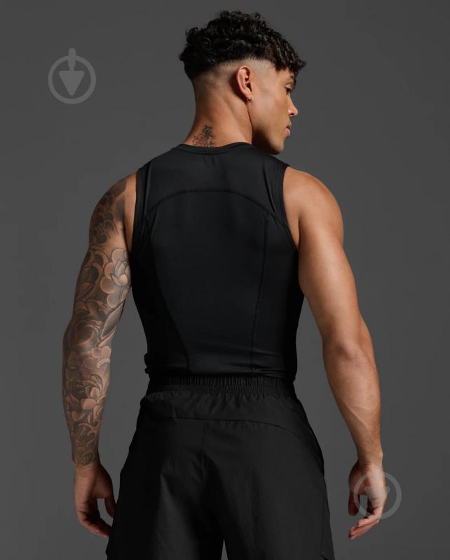 Майка 2XU Core Compression Sleeveless MA6400a_BLK/SIL р.2XL черный - фото 4