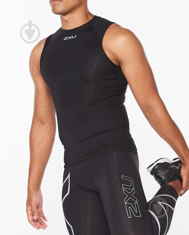Майка 2XU Core Compression Sleeveless MA6400a_BLK/SIL р.2XL черный - фото 2