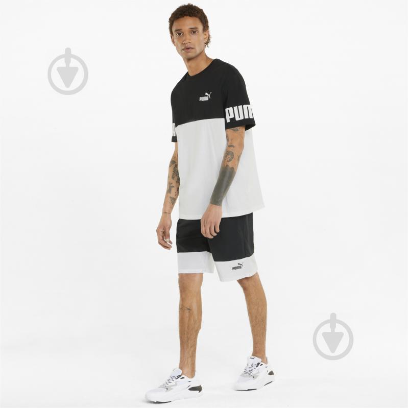 Футболка Puma Power Colorblock Tee 84738901 р.L чорно-білий - фото 3