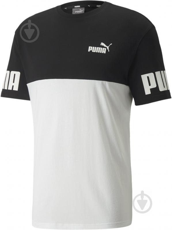 Футболка Puma Power Colorblock Tee 84738901 р.L чорно-білий - фото 4