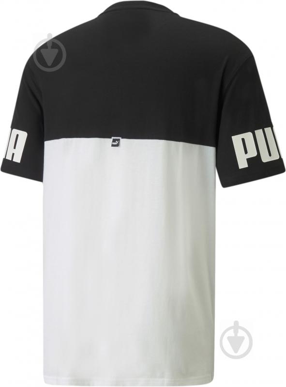 Футболка Puma Power Colorblock Tee 84738901 р.L чорно-білий - фото 5