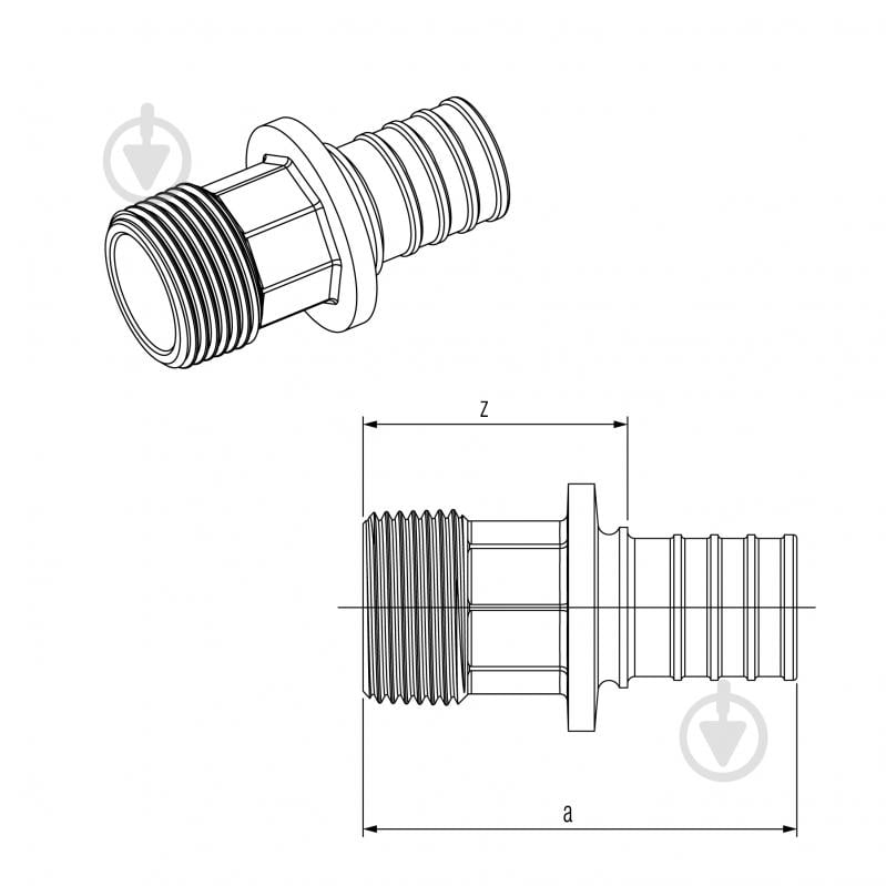 Переходник REHAU RAUTITAN RX+ с наружной резьбой 20 - R 3/4 - фото 2