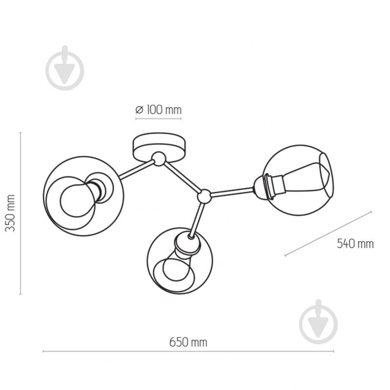 Люстра TK Lighting Fairy 3xE27 графитово-черный 4372 - фото 4