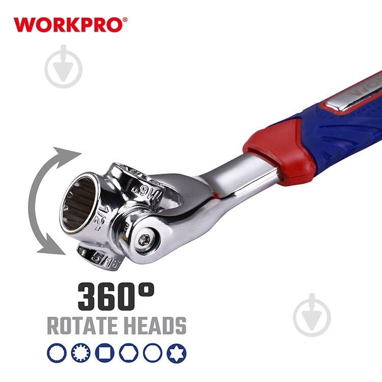 Ключ торцевой WORKPRO WP272018 - фото 5