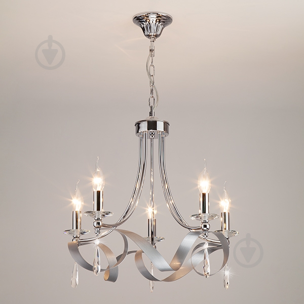 ВІТРИНА! Люстра підвісна Strotskis Adelia 5x60 Вт E14 хром 60064/5 - фото 2 ВІТРИНА! Люстра підвісна Strotskis Adelia 5x60 Вт E14 хром 60064/5 - фото 2