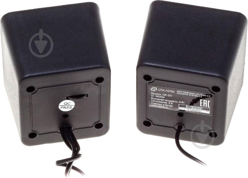 Колонки Oklick OK-331 2.0 black - фото 4 Колонки Oklick OK-331 2.0 black - фото 4