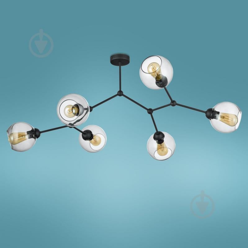 Люстра стельова TK Lighting Fairy 6x60 Вт E27 чорний/графіт 2731 - фото 3