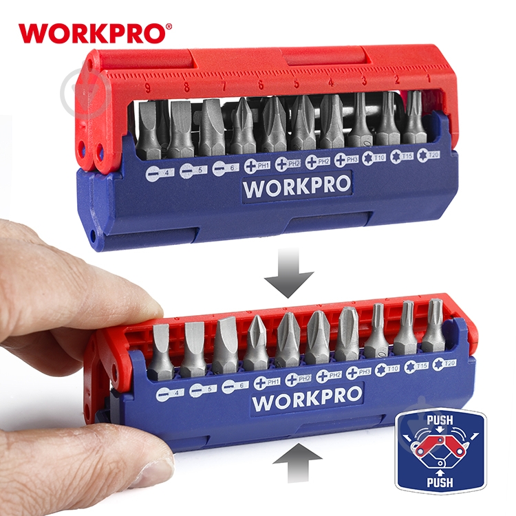 Набор бит WORKPRO WP221062 13 шт. 13 шт. WP221062 - фото 3