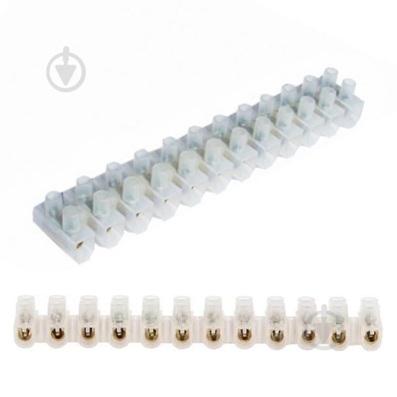 Колодка клемна подільна ElectrO 12 груп переріз 4 мм² 5А прозорий ZМ005 - фото 1