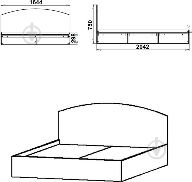 УЦЕНКА! Кровать Компанит 160 нимфея альба - фото 3