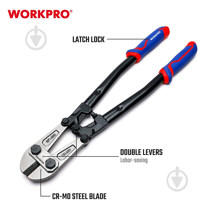 Бокорезы WORKPRO 450 мм CR-MO PRO 1 шт. WP216004 - фото 3