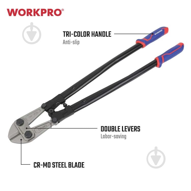 Бокорезы WORKPRO 750 мм CR-MO PRO 1 шт. WP216006 - фото 3 Бокорезы WORKPRO 750 мм CR-MO PRO 1 шт. WP216006 - фото 3